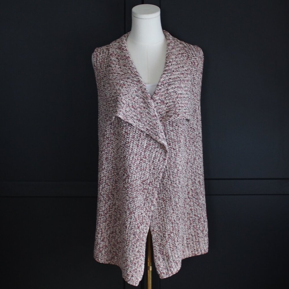 Jones New York | Open Front Sleeveless Knit Cardigan